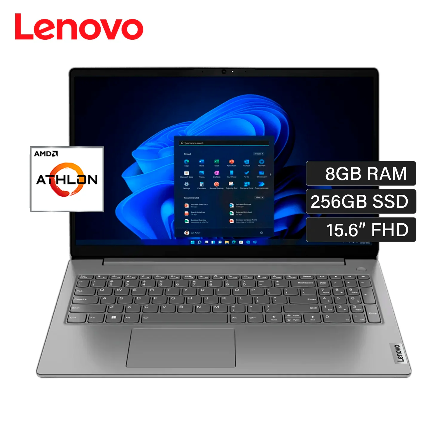 Laptop Lenovo V15 G4 AMD Athlon Silver 7120U RAM 8GB Disco 256GB SSD 15.6 FHD FreeDos