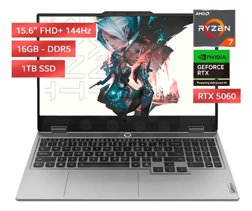 Laptop LENOVO LOQ AMD RYZEN 7 250 16GB 1TB RTX 5060 8GB,15.6 