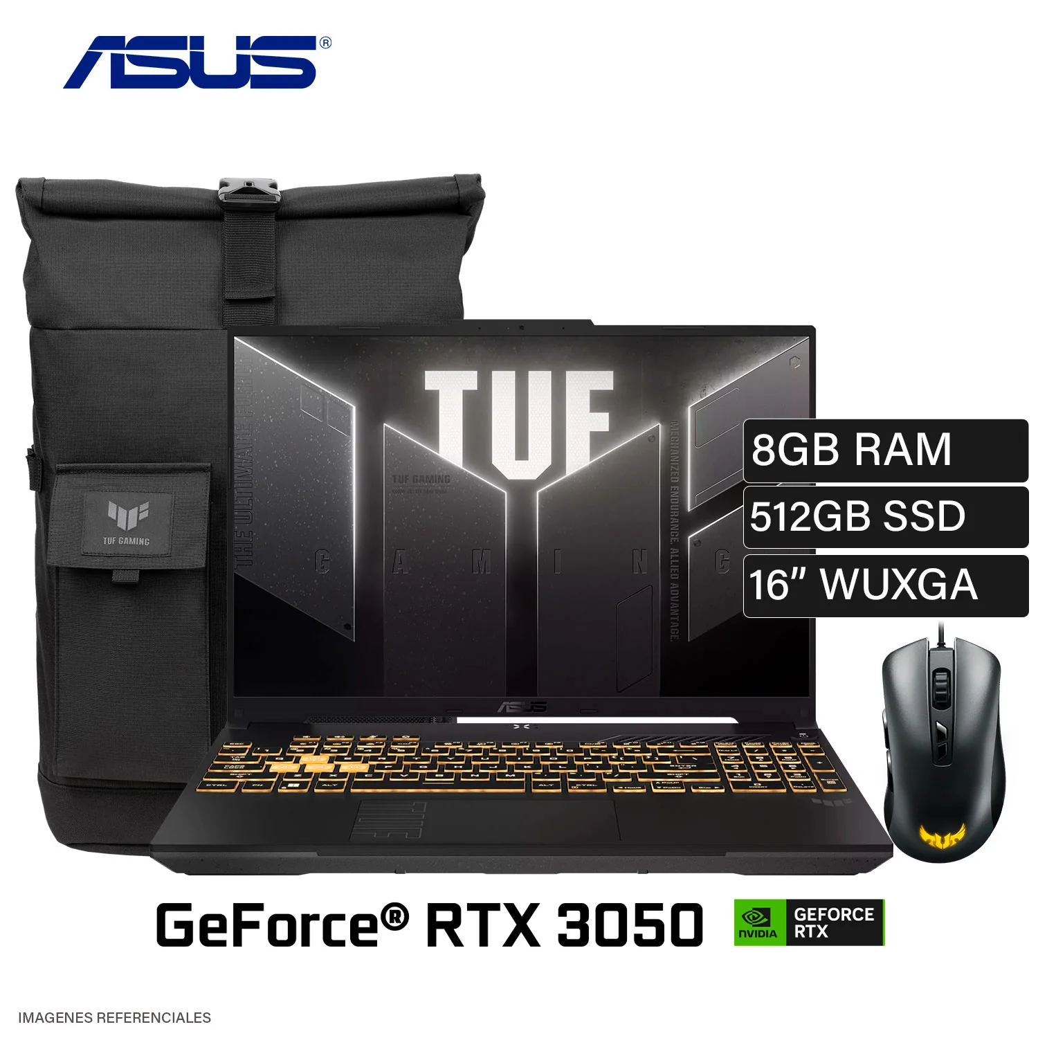 Laptop ASUS TUF Gaming FX607VJR-TU302W Intel Core 5 205H Ram 8GB Disco 512GB SSD NVIDIA RTX 3050 6GB 16